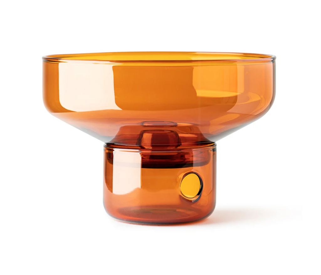 Essential oil burner Glass burner top with paired glass burner base