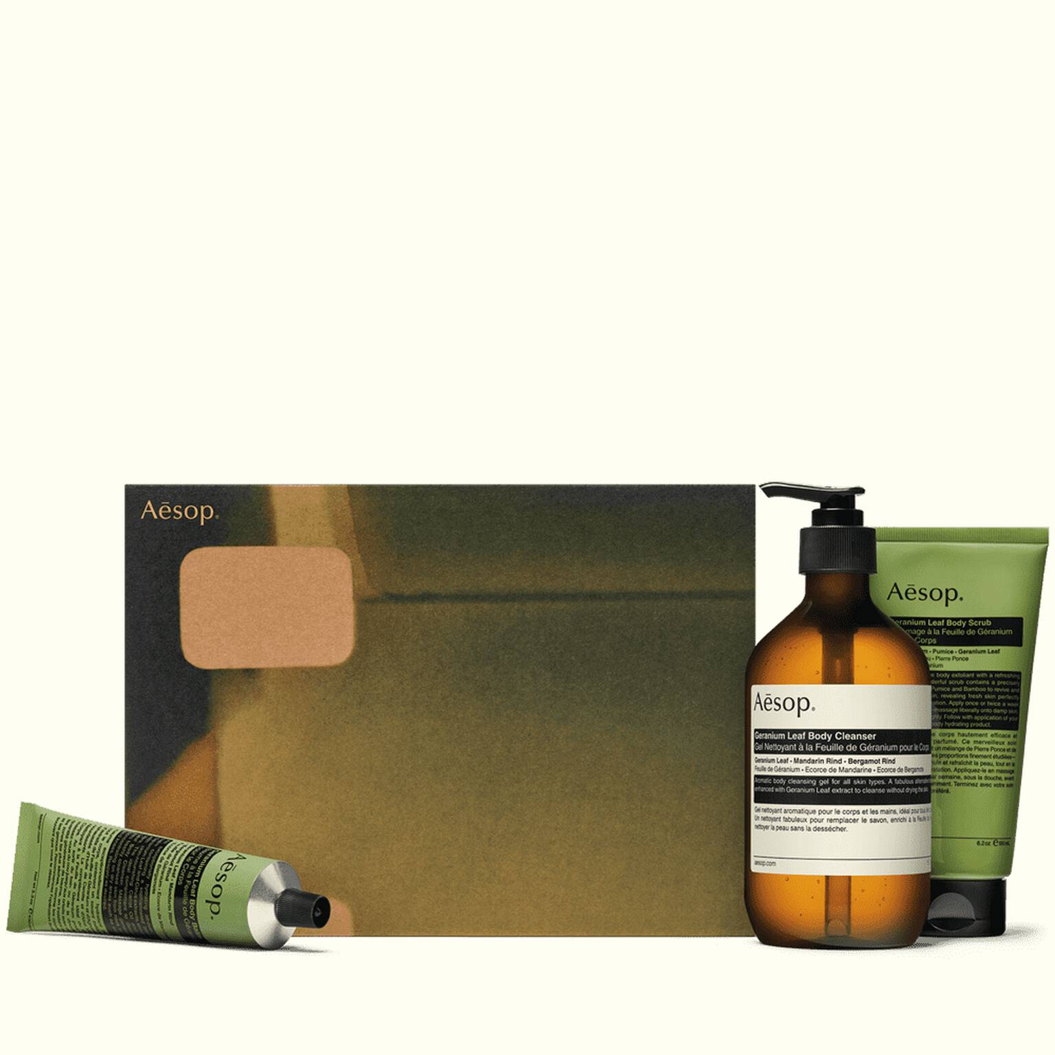 Aesop Geranium Leaf Body Care Set スクリーン2 Aesop Screen 2 Geranium Leaf Trio Set in Multi Aesop